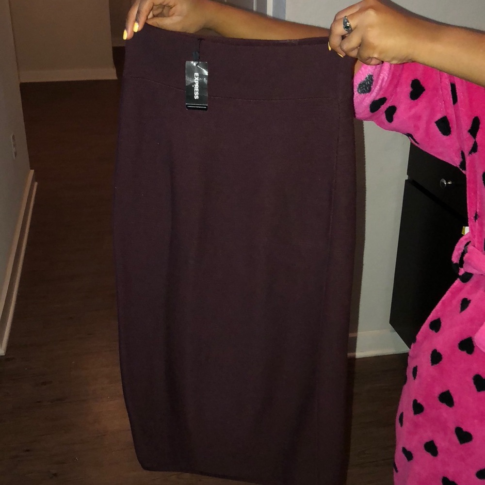 Burgundy matching set skirt